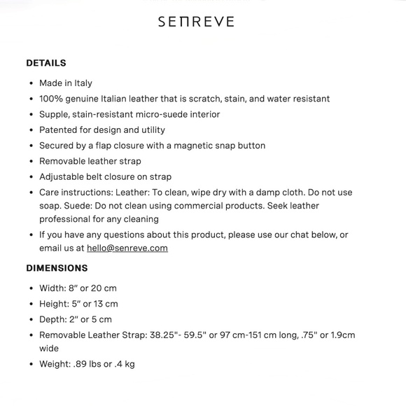 SENREVE Aria Crossbody Or Belt Bag In Pebbled Chestnut New With Tags - Picture 7 of 12